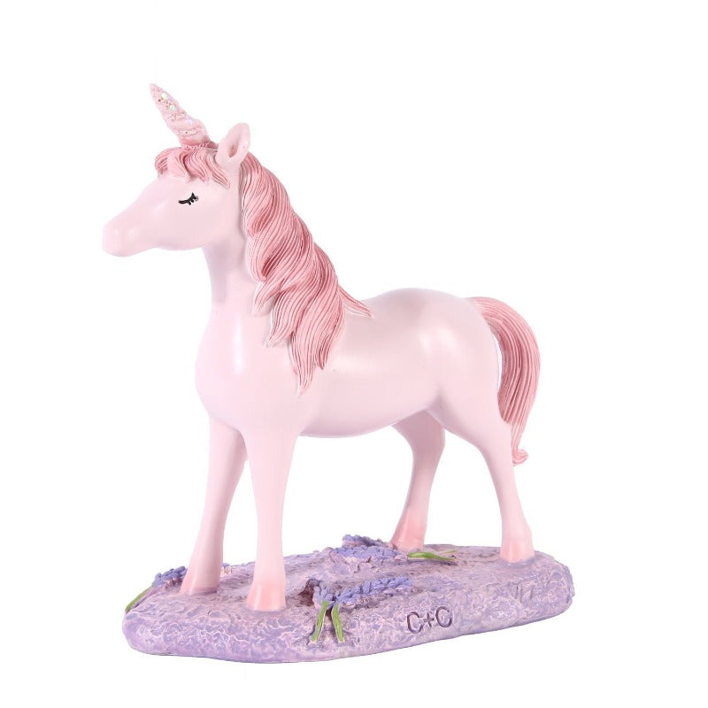 Pink Unicorn Resin Craft Pony Ornament