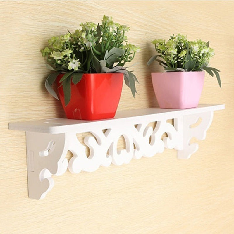 Garden Wooden Flower Stand, One-Character Wall-Mounted Shelf Flower Stand, Large Green Plant Pot Stand