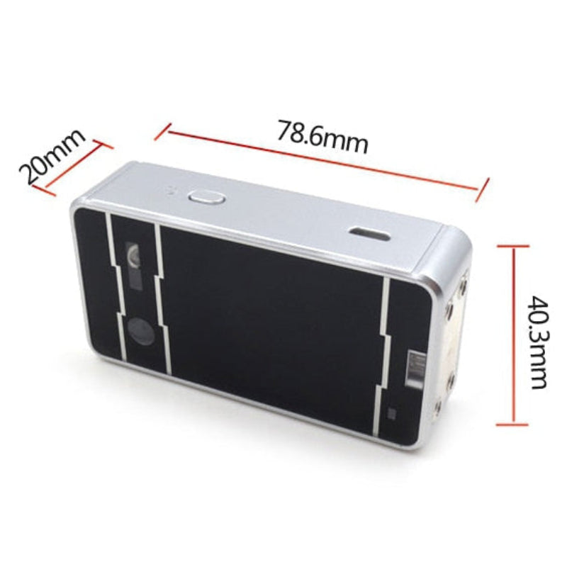 Rectangular device with dimensions labeled on a white background
