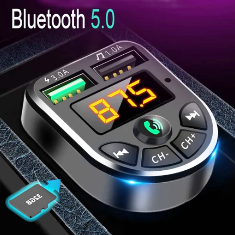 LED FM Transmitter Bluetooth 5.0 Car kit Dual USB Car Charger 3.1A 1A USB MP3 Music Player for iphone car U disk/TF