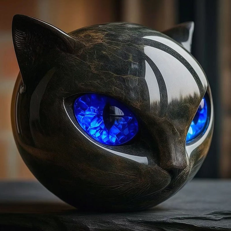 Elegance Black Cat Stone Statue