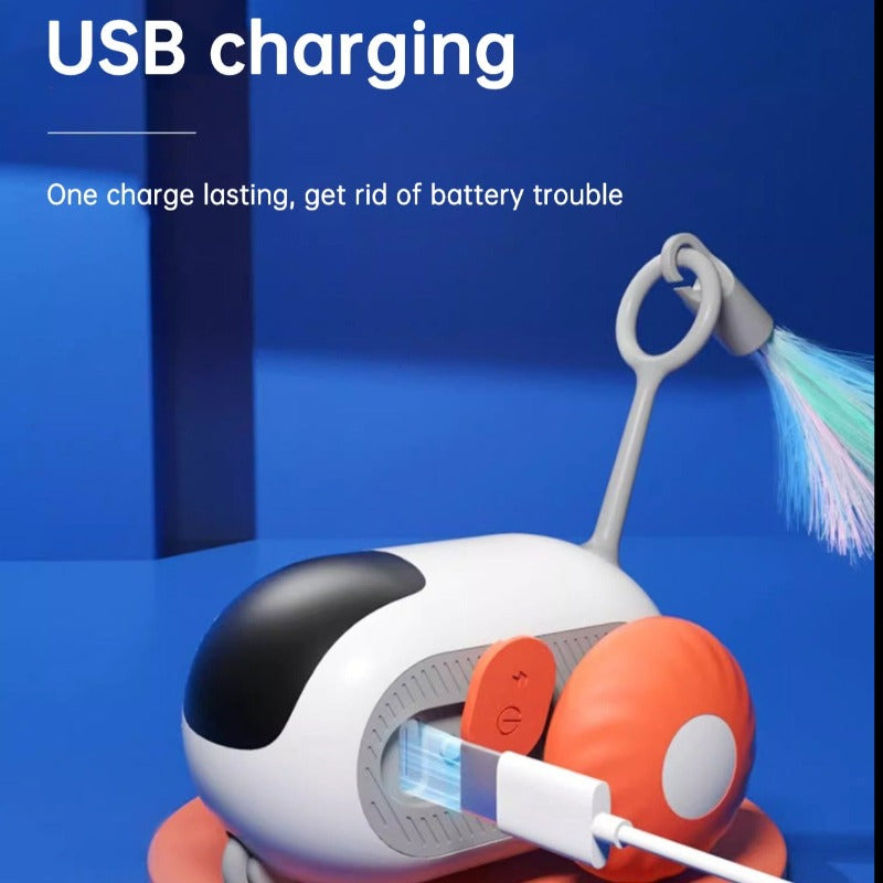 Remote Control Interactive Cat Car Toy USB Charging Chasing Automatic Self-moving Remote Smart Control Car Interactive Cat Toy