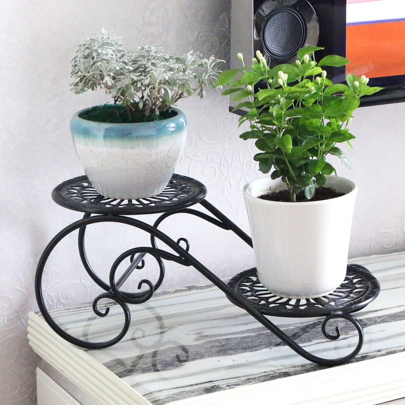 window plant pot holders Iron Flower Shelf Balcony Living Room Flower Pot Stand Succulent Bay Window Plant Stand – Great Deals Webstore