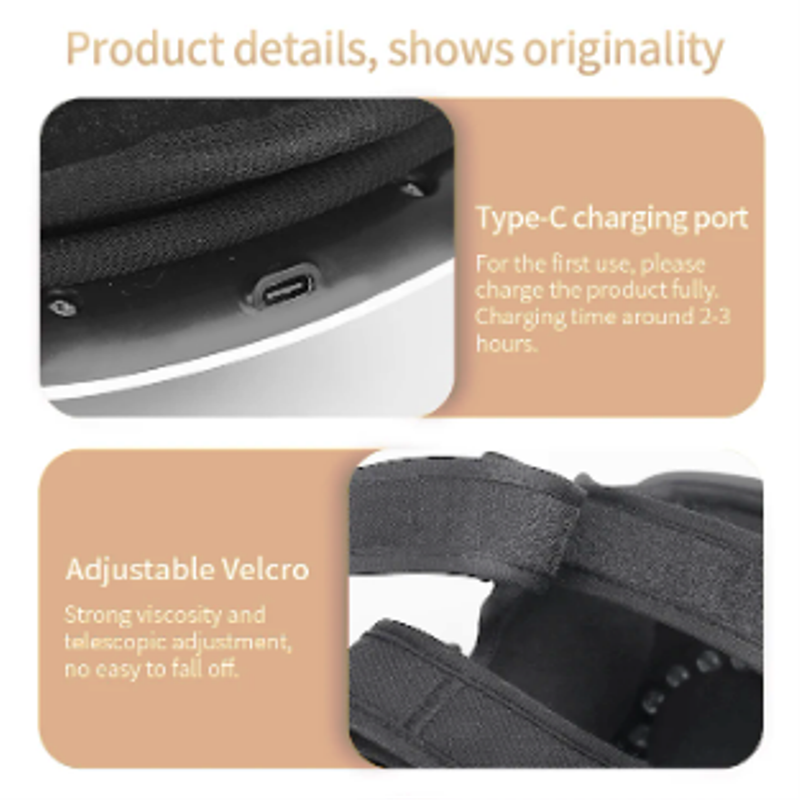 Smart Knee Massager with Heat and Kneading for Pain Relie Rechargeable LED Display Arthritis Massagers Infrared Heated Vibration Tool