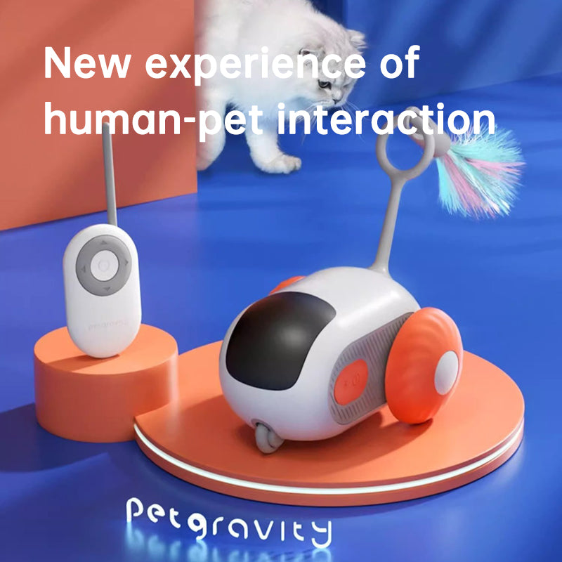 Remote Control Interactive Cat Car Toy USB Charging Chasing Automatic Self-moving Remote Smart Control Car Interactive Cat Toy