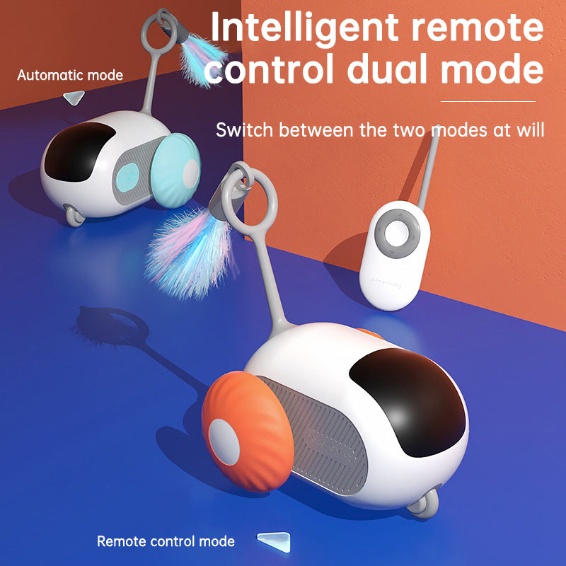 Remote Control Interactive Cat Car Toy USB Charging Chasing Automatic Self-moving Remote Smart Control Car Interactive Cat Toy
