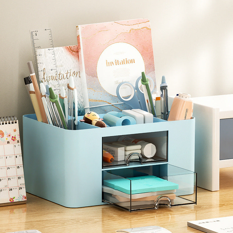 Tabletop drawer brush box multi-compartment collection and sorting box classified compartment storage box
