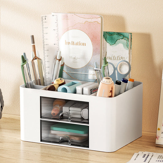 Tabletop drawer brush box multi-compartment collection and sorting box classified compartment storage box