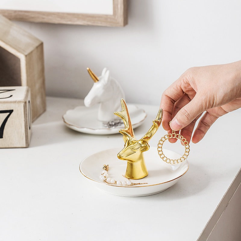 Jewelry Stand Hanging Tray Gold C