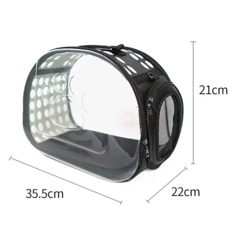 Pet Cat Carrier Bag Foldable Transparent Cage Portable Travel Breathable Cat Transport Bag Basket Backpack Handbag Pet Supplies