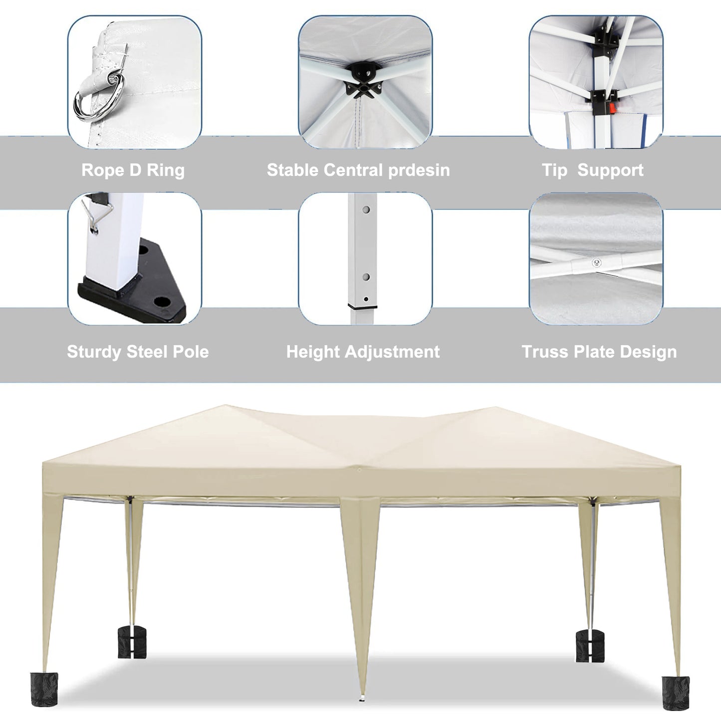 Folding Canopy with Sex Side Walls