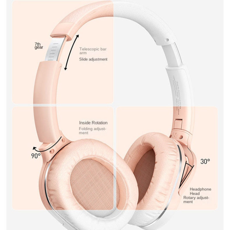 Headphones with adaptive tuning design and comfort features on a light background