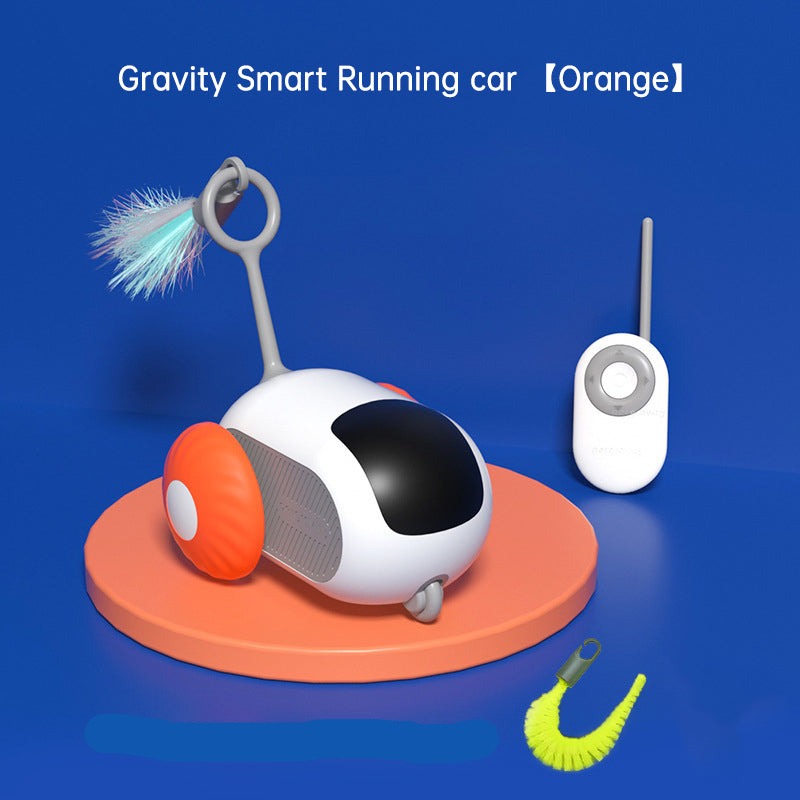 Remote Control Interactive Cat Car Toy USB Charging Chasing Automatic Self-moving Remote Smart Control Car Interactive Cat Toy