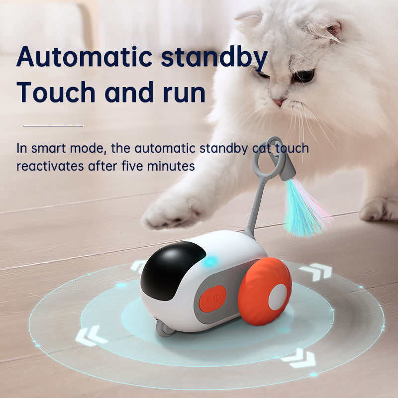 Remote Control Interactive Cat Car Toy USB Charging Chasing Automatic Self-moving Remote Smart Control Car Interactive Cat Toy