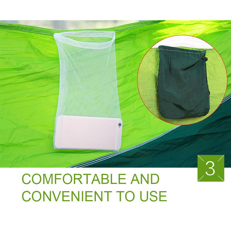 Outdoor Camping Tent Hammock Swing Bed With Mosquito Net High Strength Parachute Hanging Hunting Sleeping Swing Bed XA152A