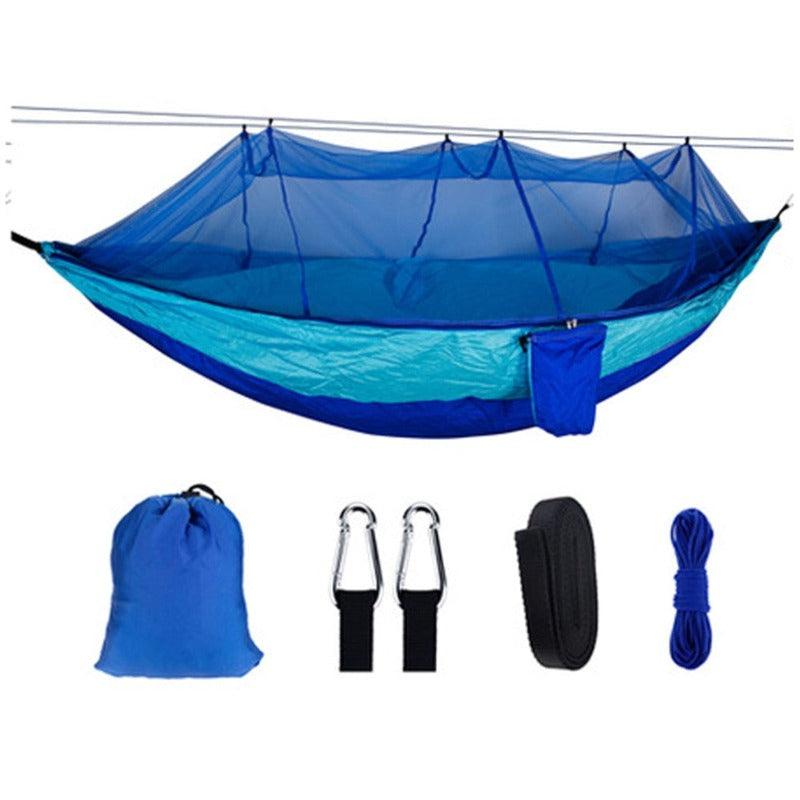 Outdoor Camping Tent Hammock Swing Bed With Mosquito Net High Strength Parachute Hanging Hunting Sleeping Swing Bed XA152A