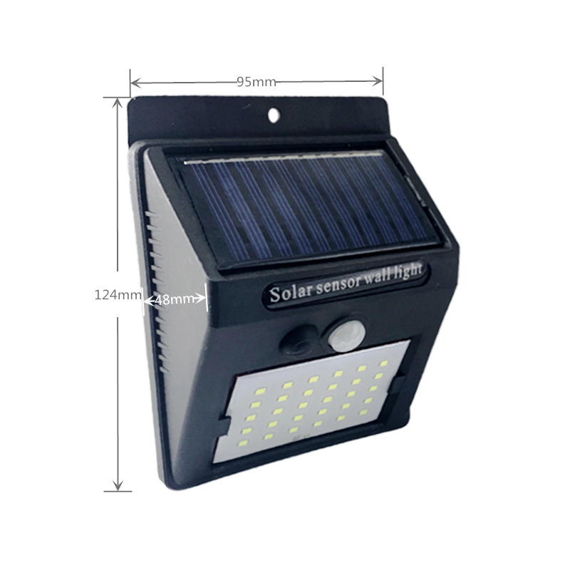 LED Solar Lamp Outdoor Waterproof Solar Powered Spotlights PIR Motion Sensor Street Light for Garden Decoration