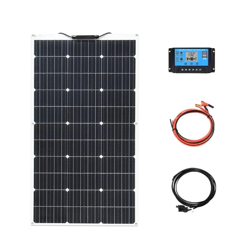 Monocrystalline Flexible Solar Panel 200 watt Kit High Efficiency Solar Module Battery Charge