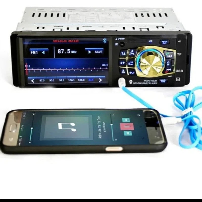 Bluetooth 4.1 Inch TF USB Port Multilanguage Remote Control Car MP5 Player 1 Din 2018 Newest Car Radio Audio Video