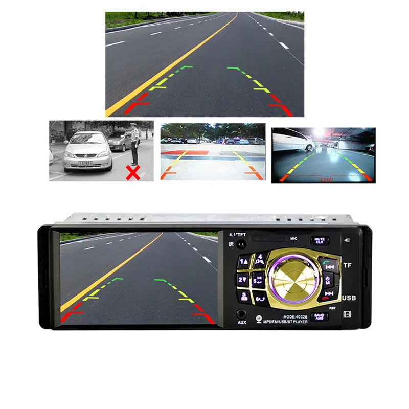 Bluetooth 4.1 Inch TF USB Port Multilanguage Remote Control Car MP5 Player 1 Din 2018 Newest Car Radio Audio Video