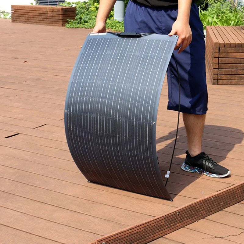 Monocrystalline Flexible Solar Panel 200 watt Kit High Efficiency Solar Module Battery Charge