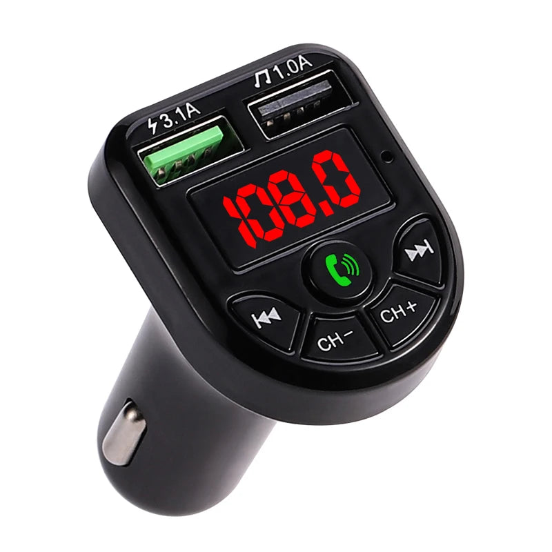 LED FM Transmitter Bluetooth 5.0 Car kit Dual USB Car Charger 3.1A 1A USB MP3 Music Player for iphone car U disk/TF