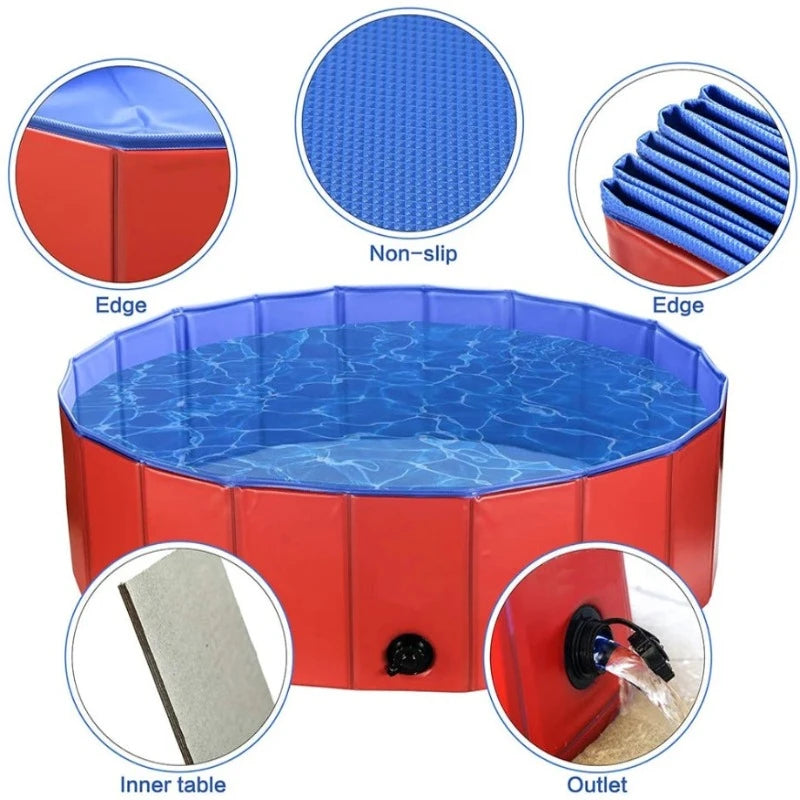 Big Size Large Pool Dog Swimming Pool Foldable Pet Pool Bath Swim Tub Bathtub Pet Collapsible Bathing Outdoor