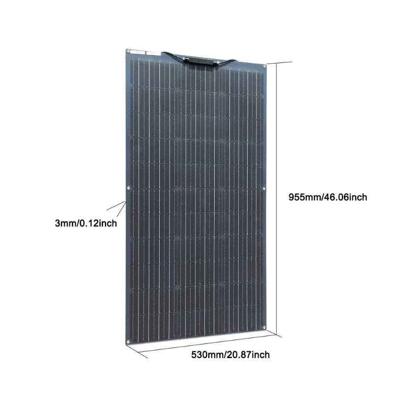 Monocrystalline Flexible Solar Panel 200 watt Kit High Efficiency Solar Module Battery Charge 