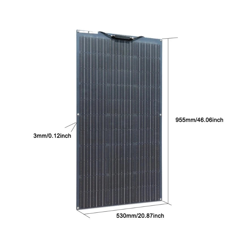 Monocrystalline Flexible Solar Panel 200 watt Kit High Efficiency Solar Module Battery Charge