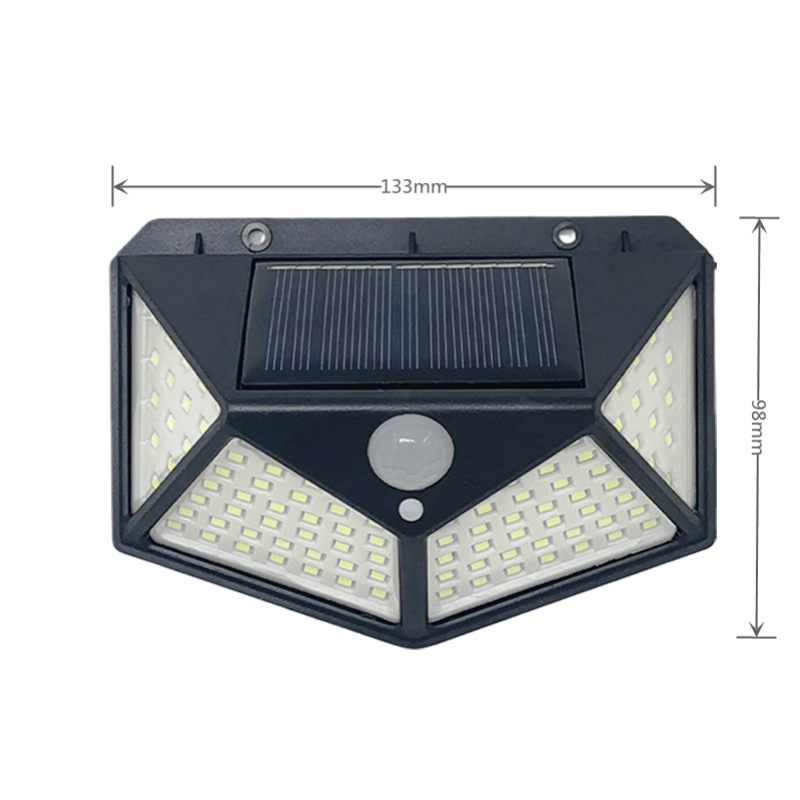  LED Solar Lamp Outdoor Waterproof Solar Powered Spotlights PIR Motion Sensor Street Light for Garden Decoration 3 Modes