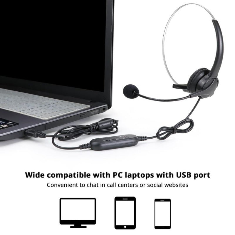 Telephone Headset Call Center Operator USB Corded Offical Headphone With Micro for Computer Laptop PC Gaming business headset