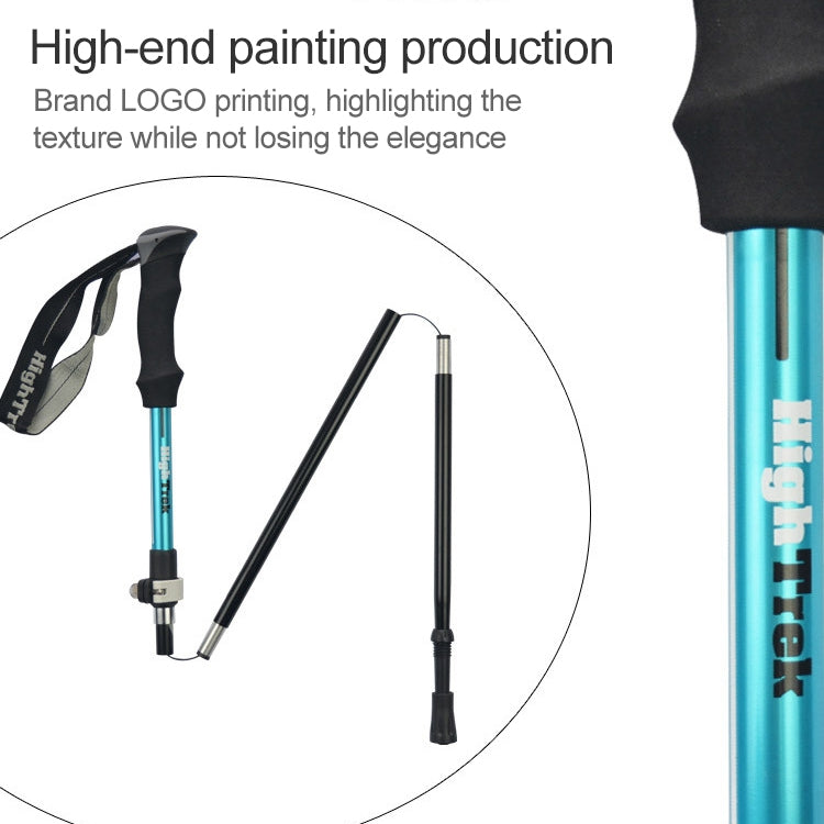 Outdoor Mountaineering Portable Foldable Ultra light Aluminium Alloy Alpenstocks Trekking Poles