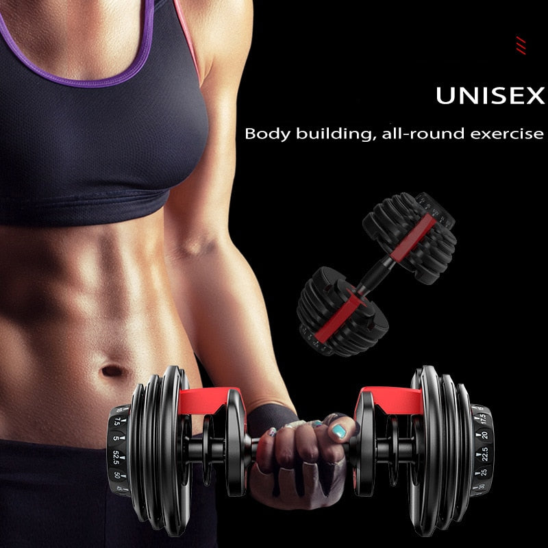 Adjustable Dumbbell Set Fast Automatic Intelligent Dumbbell Household Fitness Equipment Set