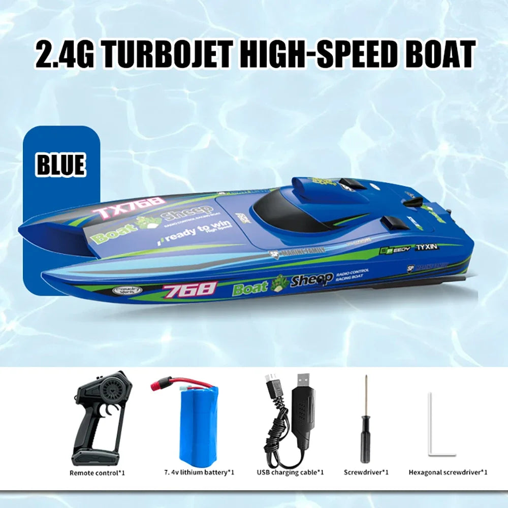 High-Speed RC Turbojet Speedboat