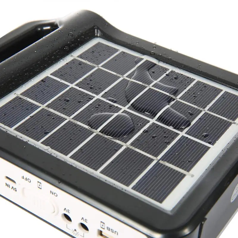 Portable Rechargeable Solar Panel Power Storage Generator USB Charger Lamp Lighting Home Solar Energy System