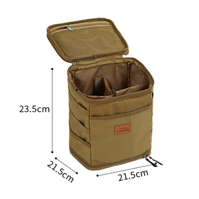 Camping Storage Bag Portable Oxford Cloth Large Capacity Gas Stove Canister Pot Carry Bag Storage Sack Picnic Basket