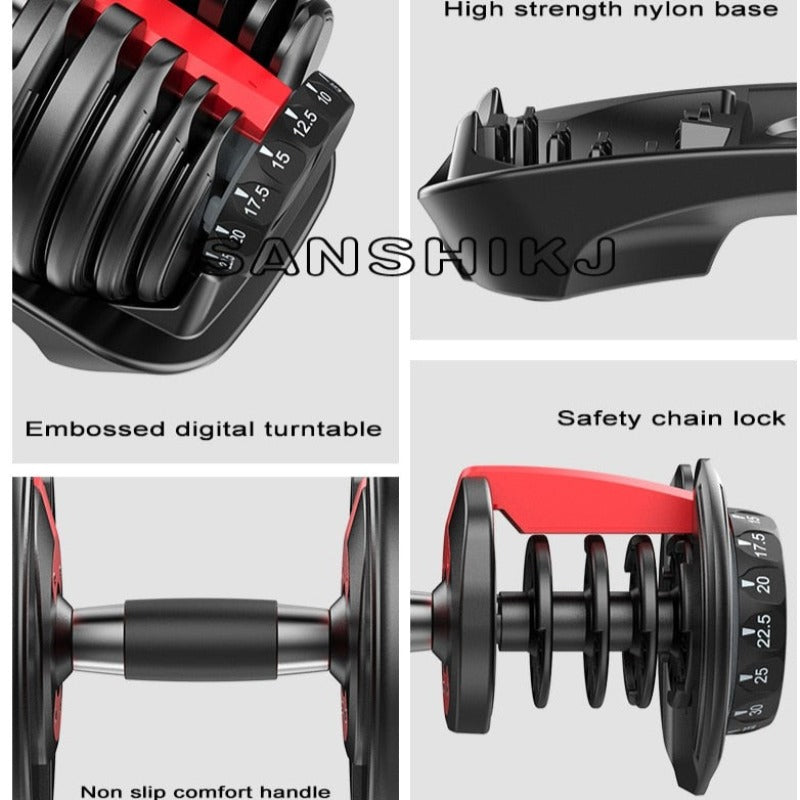 Adjustable Dumbbell Set Fast Automatic Intelligent Dumbbell Household Fitness Equipment Set