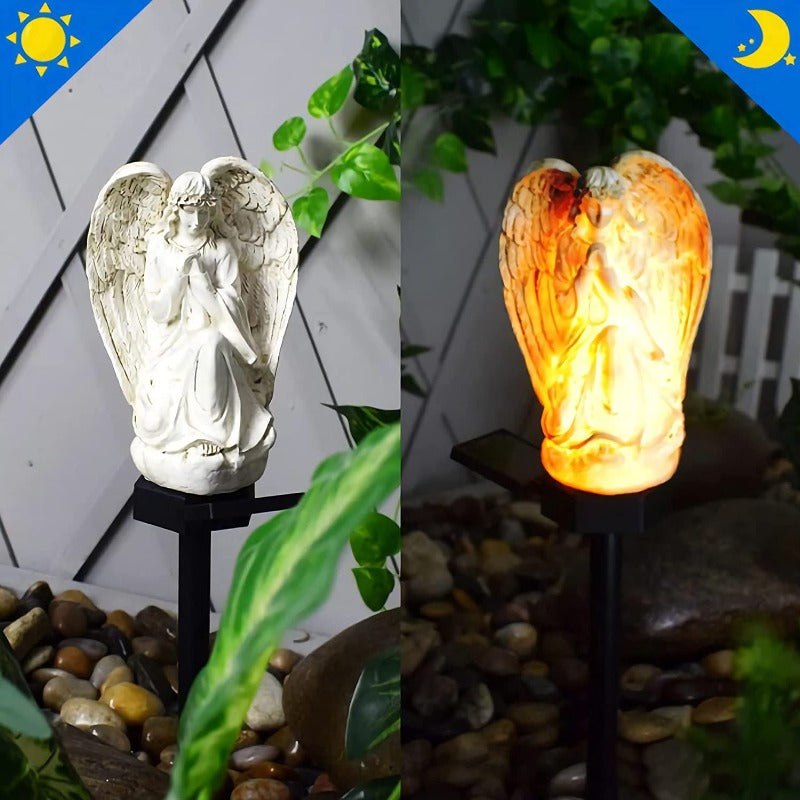 Solar Light Outdoor LED Waterproof Angel Figure Resin Lamp Garden Yard Memorial Lawn Decor Landscape Solar Lights Decorations