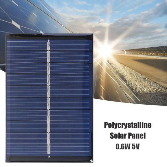 Polycrystalline solar panel with a road and sun in the background