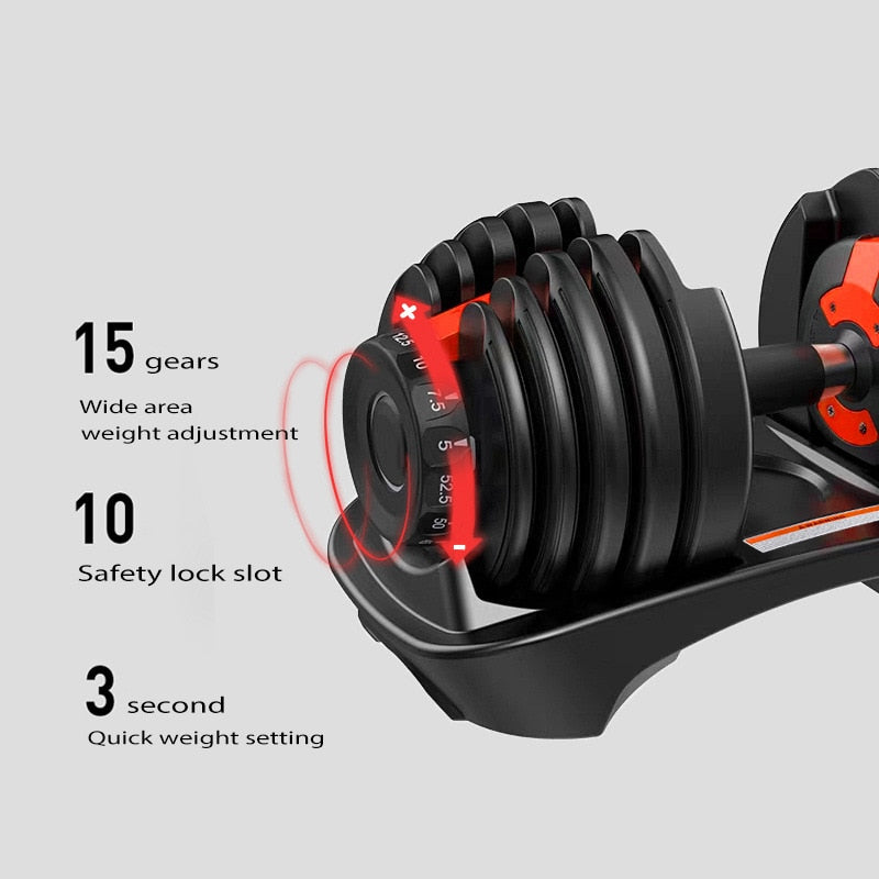 Adjustable Dumbbell Set Fast Automatic Intelligent Dumbbell Household Fitness Equipment Set