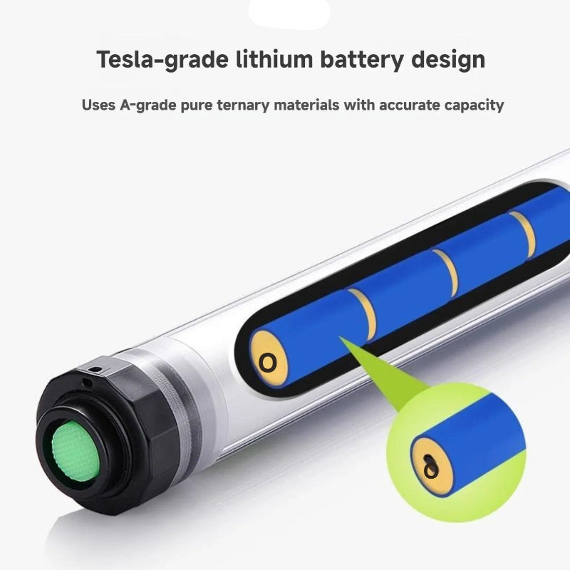 Tesla-grade lithium battery design with detailed illustration on a white background