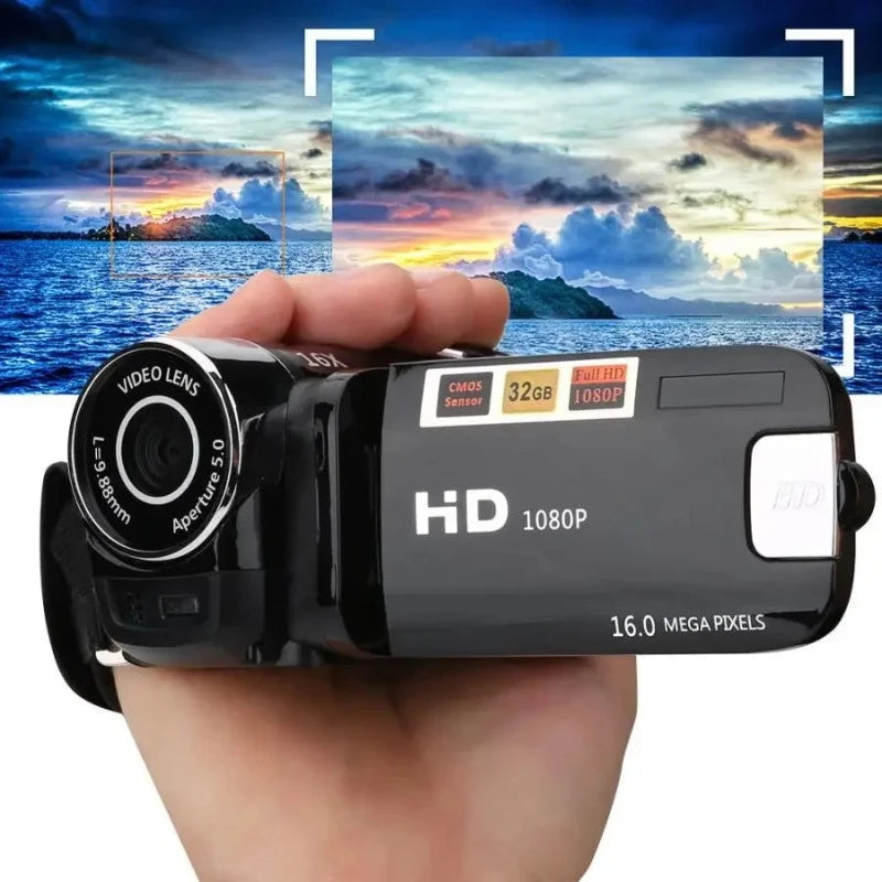 16MP Digital Camcorder Full HD DV Camcorder Digital Video Camera Degree Rotation Screen 16X Night Shoot Zoom