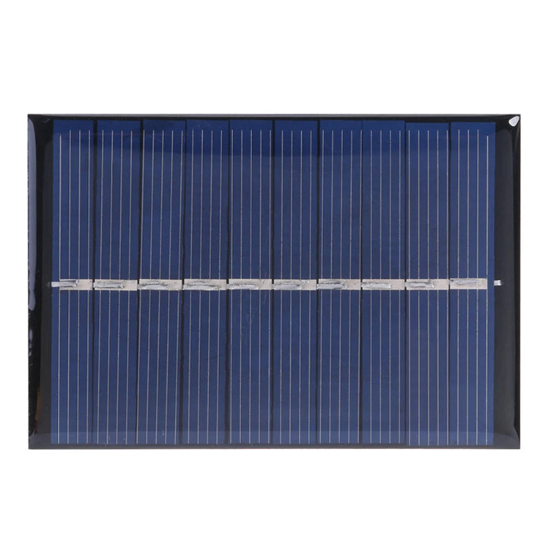 Rectangular solar panel with a black frame on a white background
