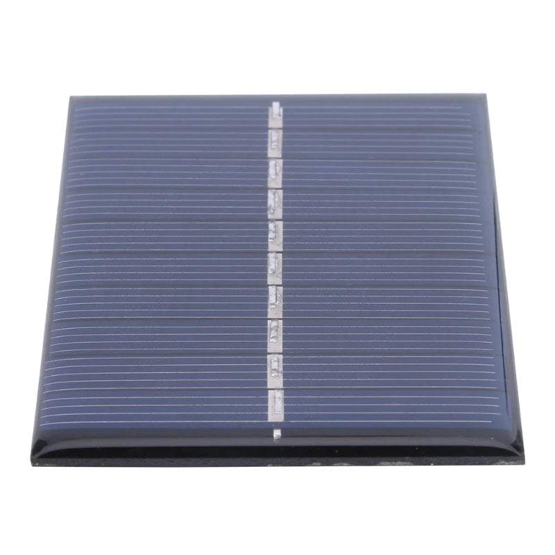 Small solar panel with a ribbed surface on a white background
