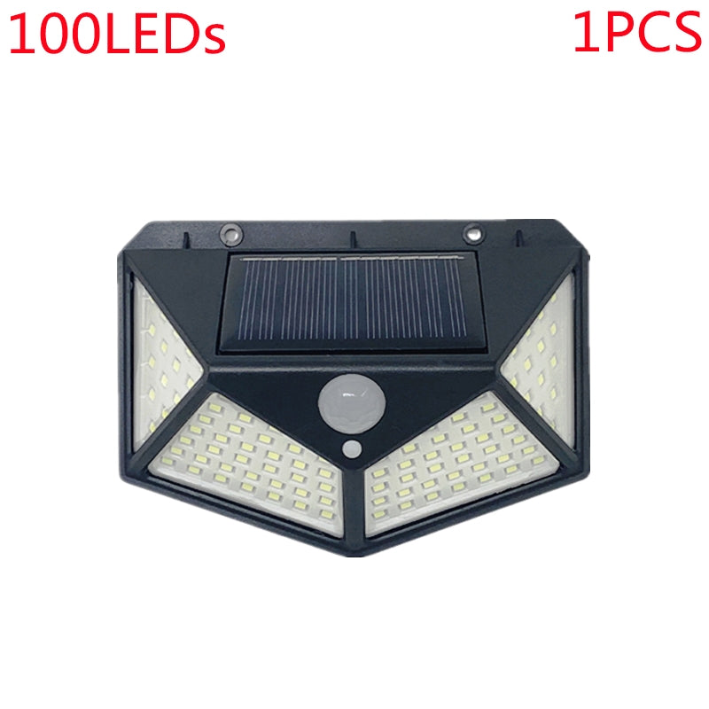 LED Solar Lamp Outdoor Waterproof Solar Powered Spotlights PIR Motion Sensor Street Light for Garden Decoration 3 Modes