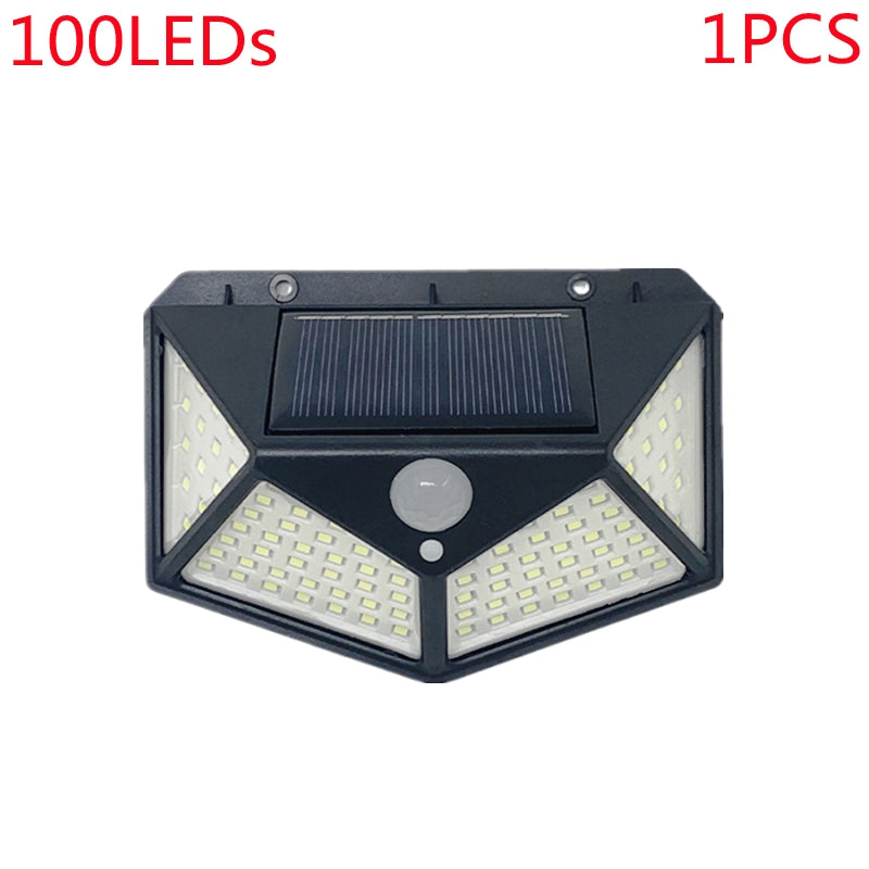  LED Solar Lamp Outdoor Waterproof Solar Powered Spotlights PIR Motion Sensor Street Light for Garden Decoration 3 Modes