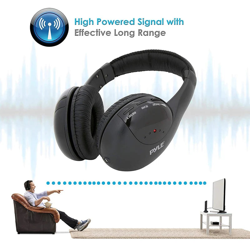 Wireless Hi-Fi Headphone FM Radio Chatting Monitor Wired Noise Cancelling Headset