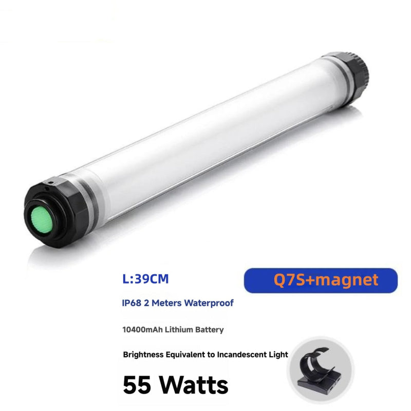 Light tube with specifications on a white background