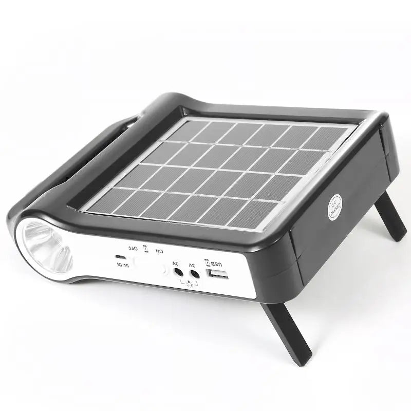 Portable Rechargeable Solar Panel Power Storage Generator USB Charger Lamp Lighting Home Solar Energy System