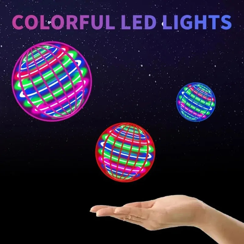 Colorful LED lights on a dark background with a hand holding one of them.